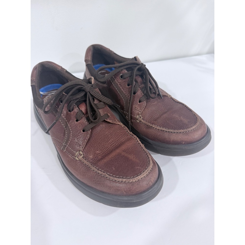 Clarks Collection Mens 10 M Brown Leather Lace Up Extreme Comfort Shoes261543647